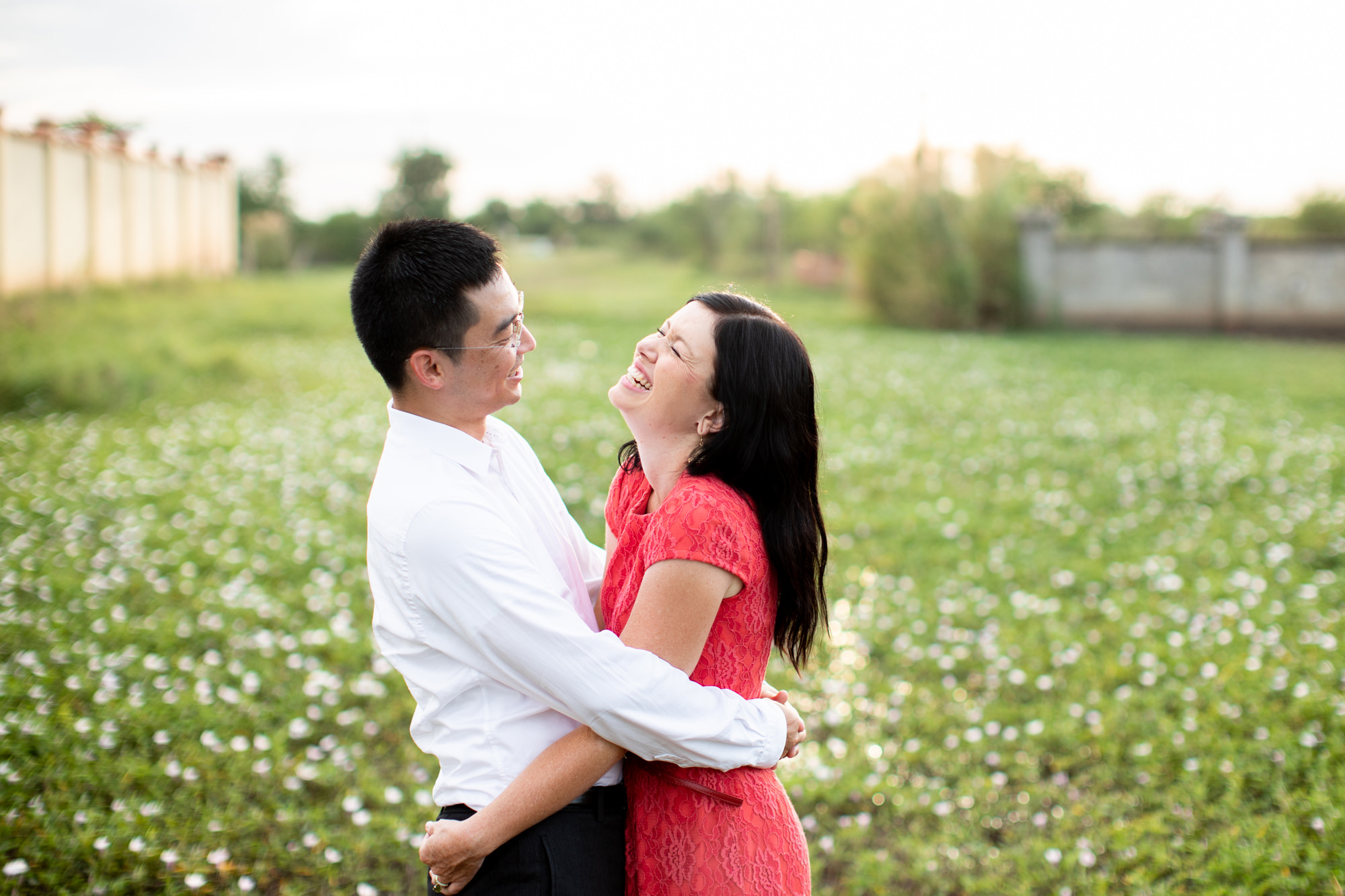 couple in a field phnom penh cambodia